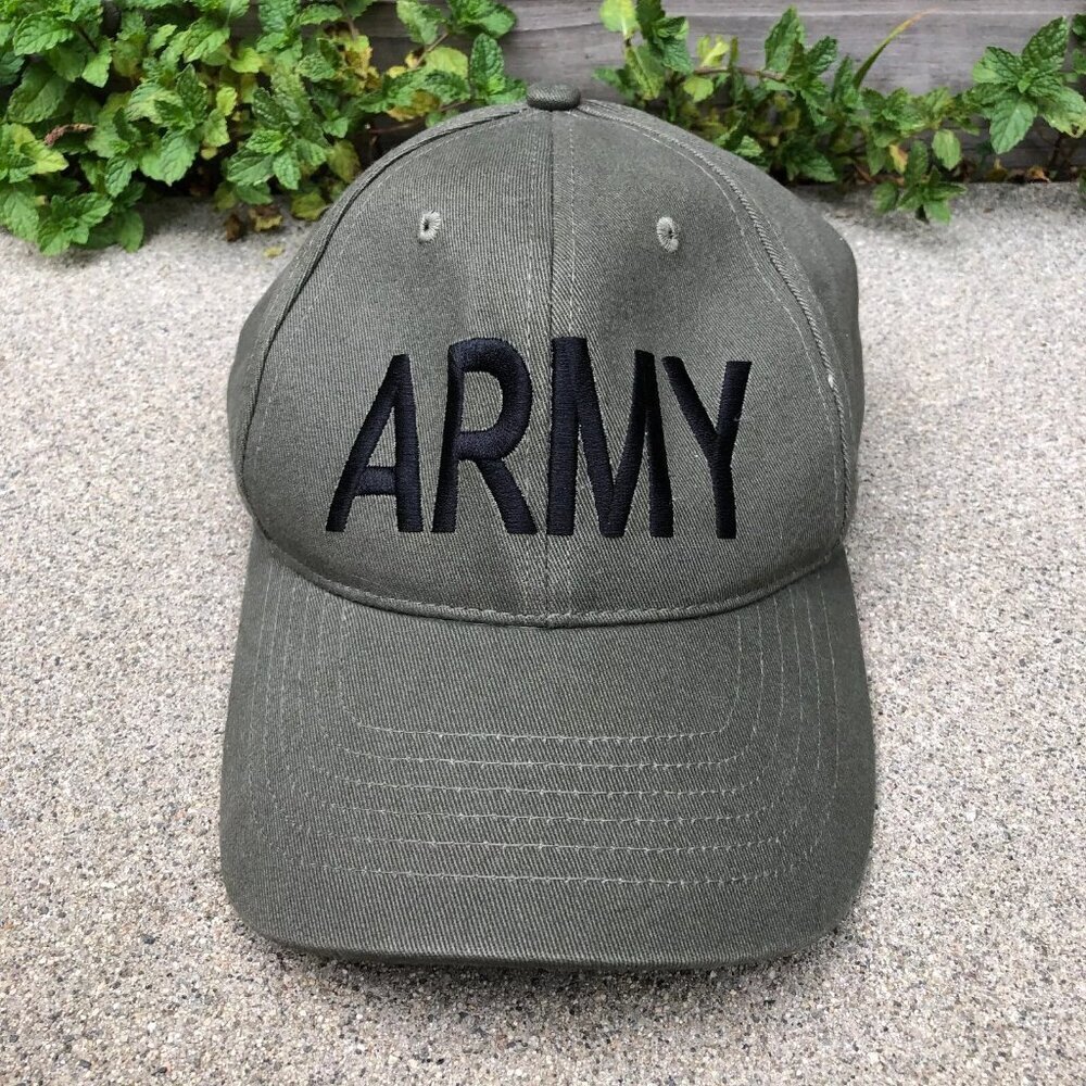 Vintage ROTHCO US ARMY Hat Men's One Size Adjustable Baseball Cap Green​​​